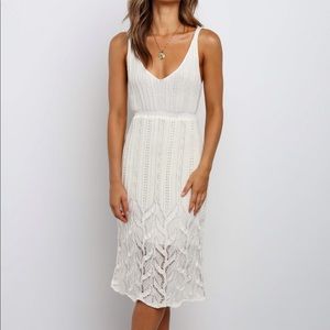 Crochet dress- golden yellow not white!!